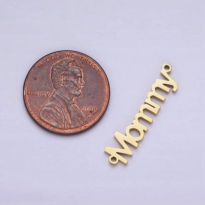 Stainless Steel 25.5mm "Mommy" Script Mother&