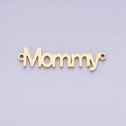 Stainless Steel 25.5mm "Mommy" Script Mother&