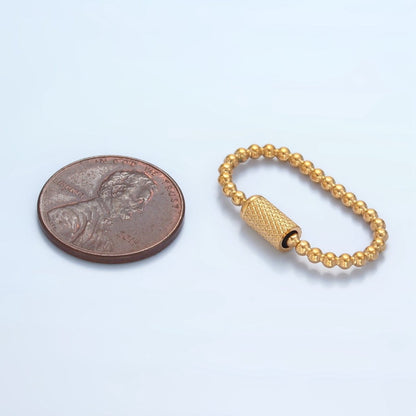 Stainless Steel 25mm Beaded Bubble Minimalist Carabiner Findings | Z981