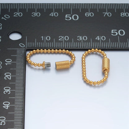 Stainless Steel 25mm Beaded Bubble Minimalist Carabiner Findings | Z981