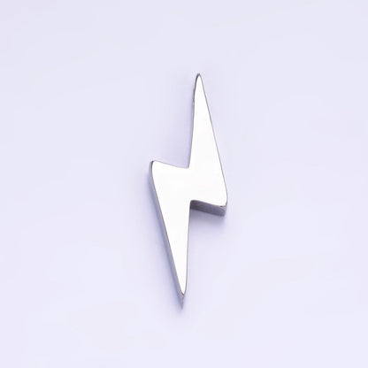 Stainless Steel 25mm Lightning Thunder Minimalist Charm in Gold &amp; Silver | P941