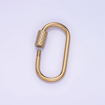 Stainless Steel 25mm Textured Tube Carabiner Clasps Closure Finding | Z692