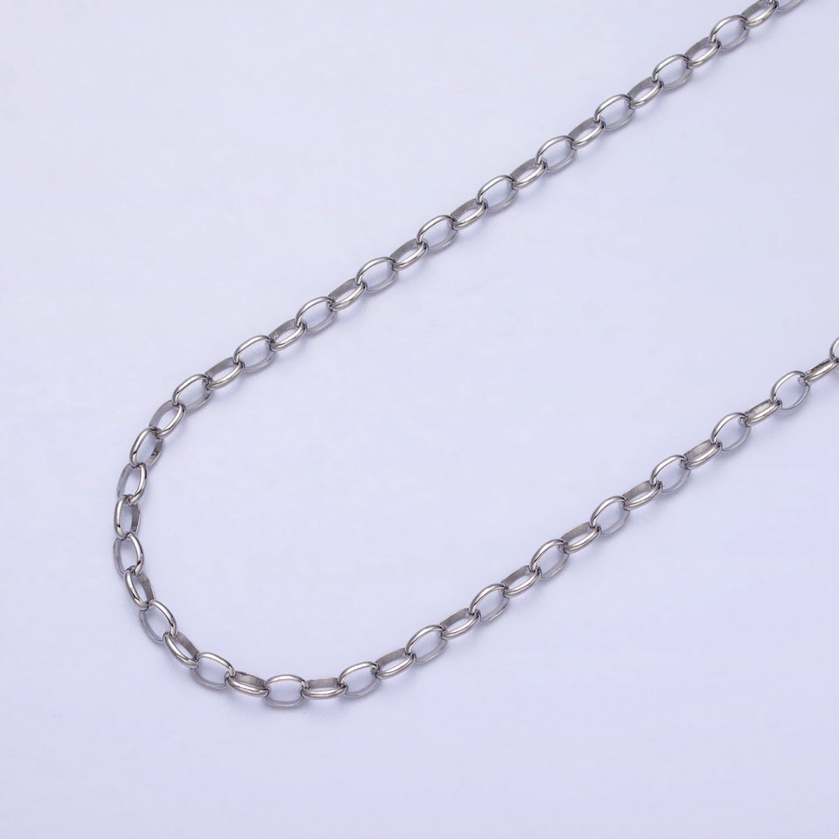 Stainless Steel 2.7mm Cable Tarnish-Free Unfinished Chain in Gold &amp; Silver | ROLL-1346 ROLL-1347 Clearance Pricing