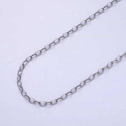 Stainless Steel 2.7mm Cable Tarnish-Free Unfinished Chain in Gold &amp; Silver | ROLL-1346 ROLL-1347 Clearance Pricing