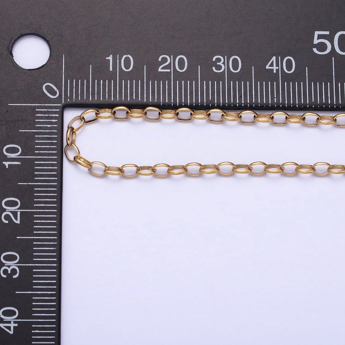Stainless Steel 2.7mm Cable Tarnish-Free Unfinished Chain in Gold &amp; Silver | ROLL-1346 ROLL-1347 Clearance Pricing