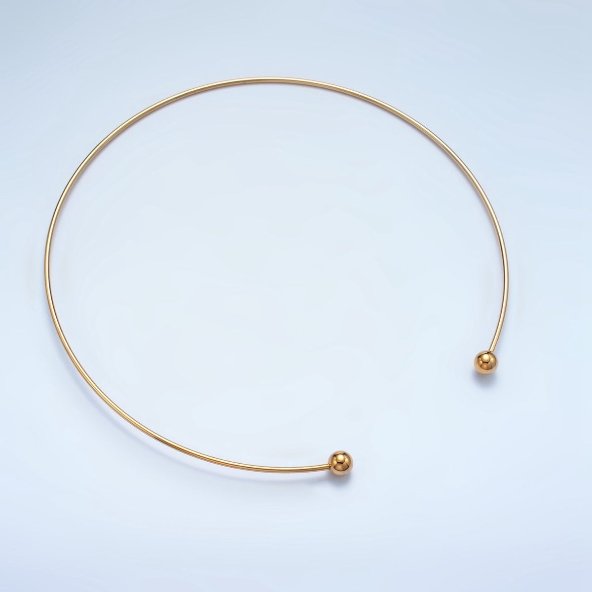 Stainless Steel Round Collar Necklace in Gold &amp; Silver | WA-2622 WA-2623