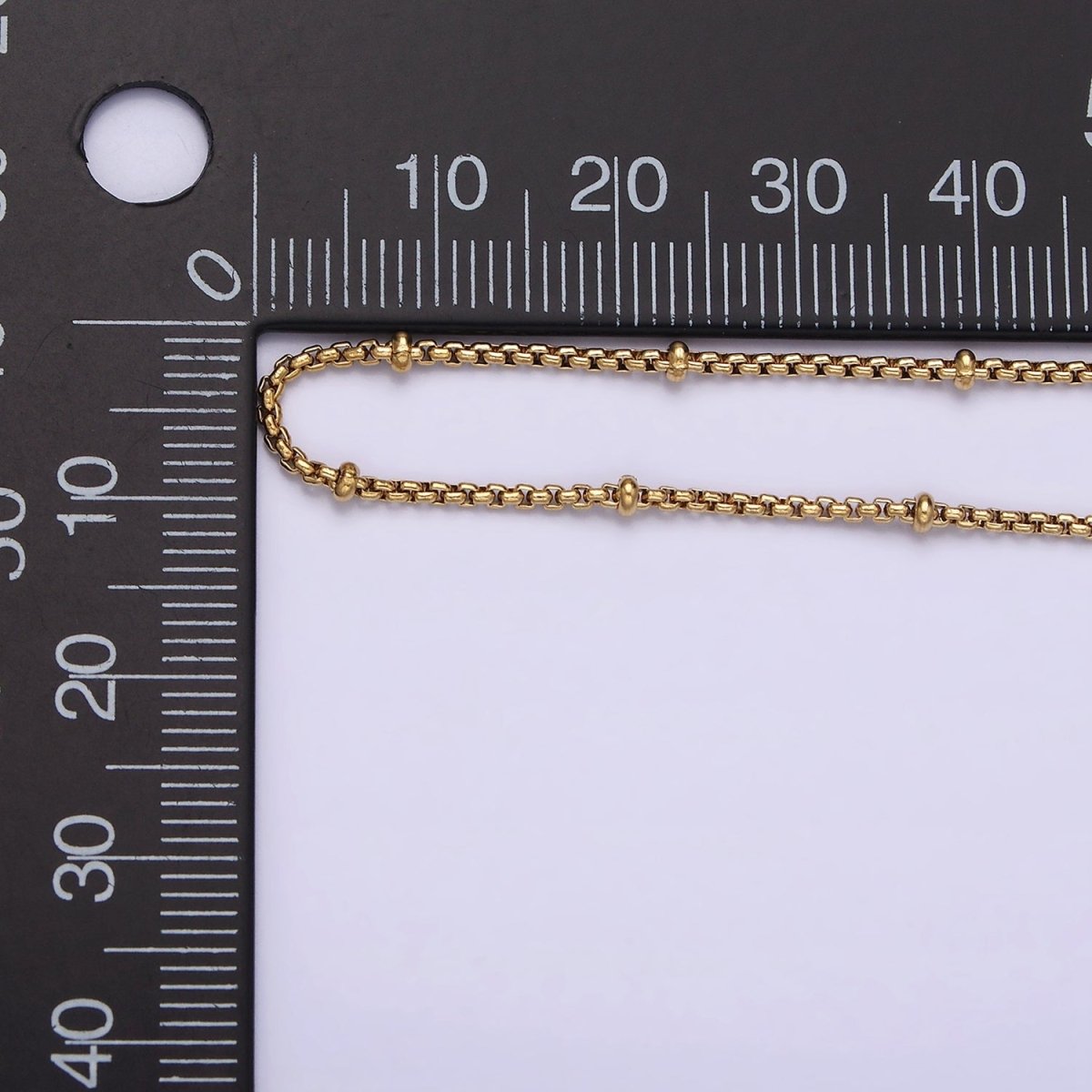 Stainless Steel 2mm Satellite Box 18 Inch Chain Necklace in Gold &amp; Silver | WA-2024 Clearance Pricing