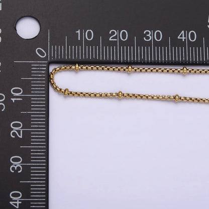 Stainless Steel 2mm Satellite Box 18 Inch Chain Necklace in Gold &amp; Silver | WA-2024 Clearance Pricing