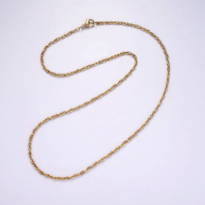 Stainless Steel 2mm Singapore 18 Inch Necklace | WA-2352