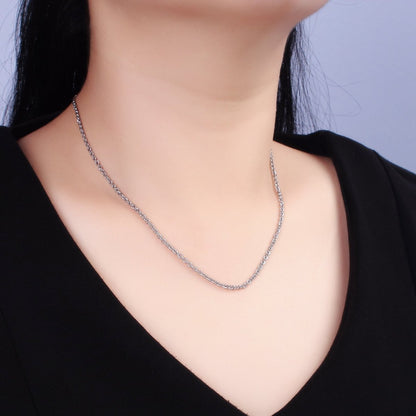 Stainless Steel 2mm Sunburst Cable 18 Inch Layering Chain Necklace in Gold &amp; Silver | WA-1994 WA-2107 Clearance Pricing