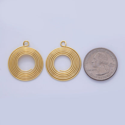 Stainless Steel 30mm Circular Wire Open Round Charm | Z1200