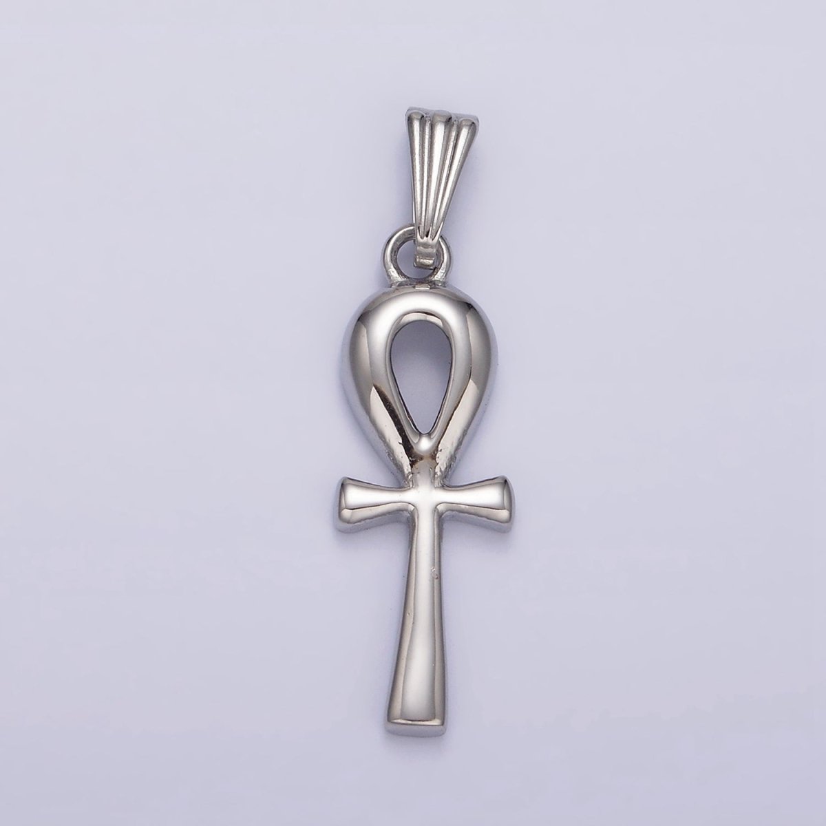 Stainless Steel 30mm Egyptian Ankh Cross Pendant in Silver &amp; Gold | P-767