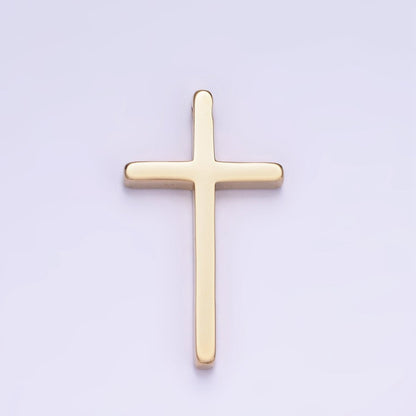 Stainless Steel 30mm Latin Cross Minimalist Charm | P942