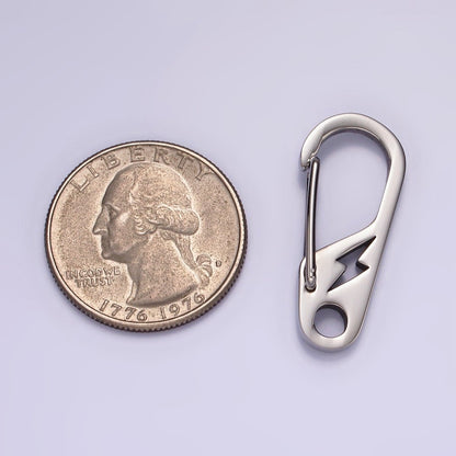 Stainless Steel 30mm Open Lightning Oval Snap Hook Carabiner Findings Supply | Z561