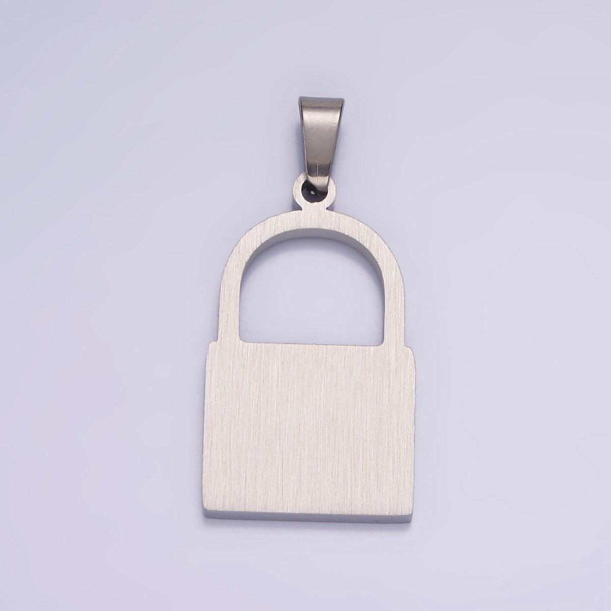 Stainless Steel 30mm Padlock Minimalist Pendant in Gold &amp; Silver | P-846