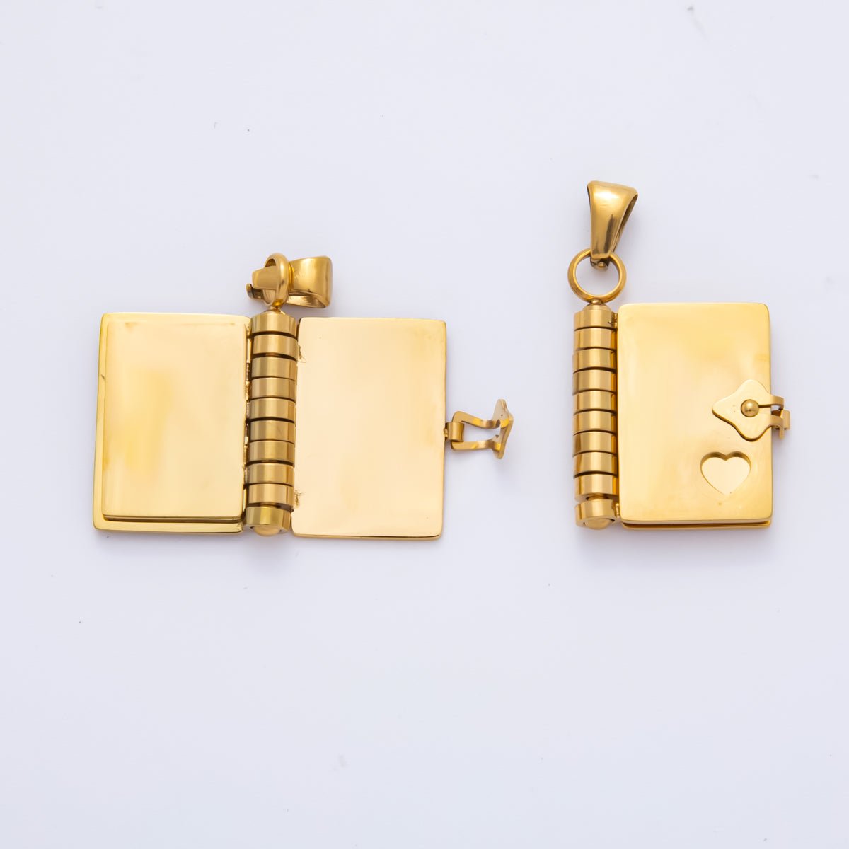 Stainless Steel 34.5mm Diary Open-Book Charm | P-742 P-744
