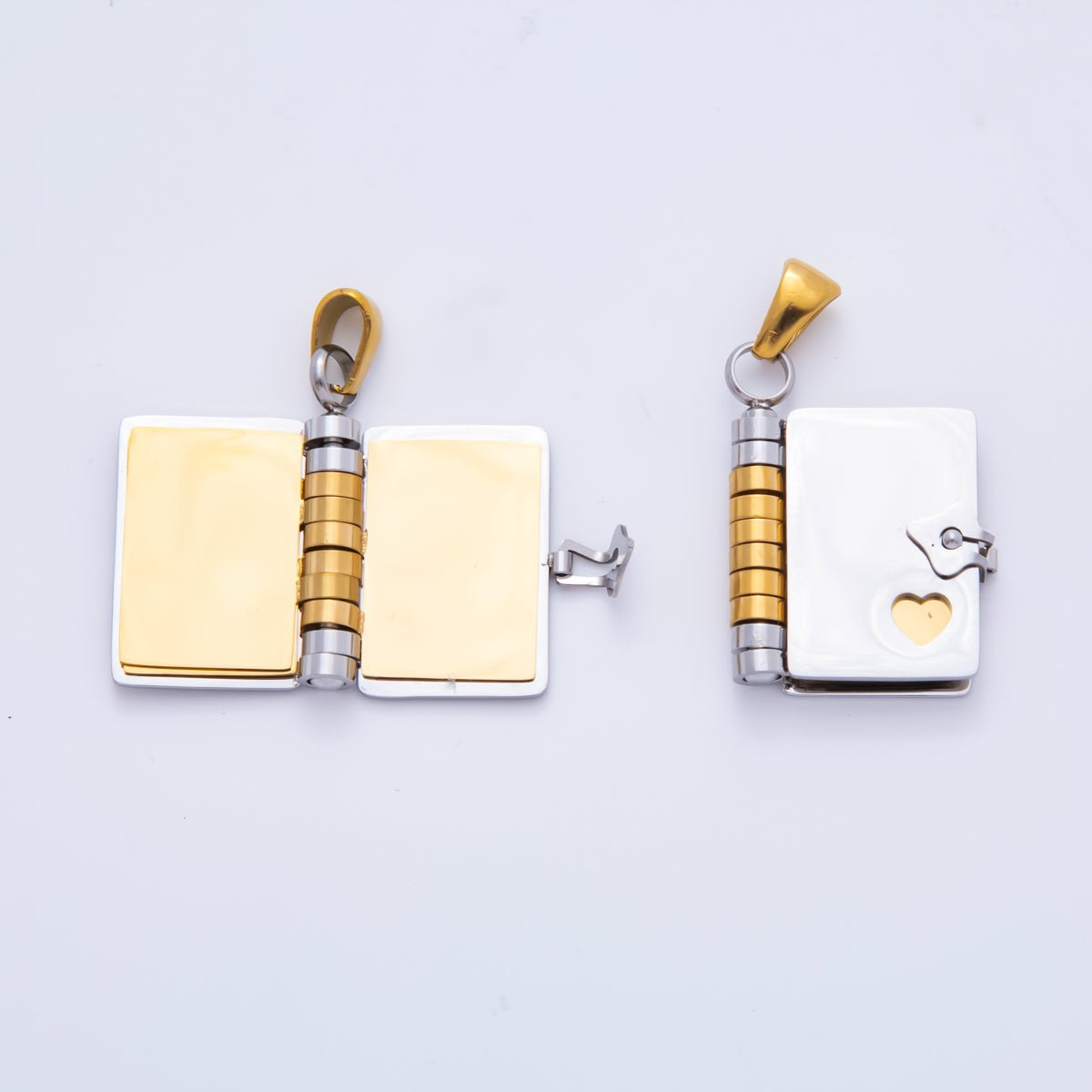 Stainless Steel 34.5mm Diary Open-Book Charm | P-742 P-744