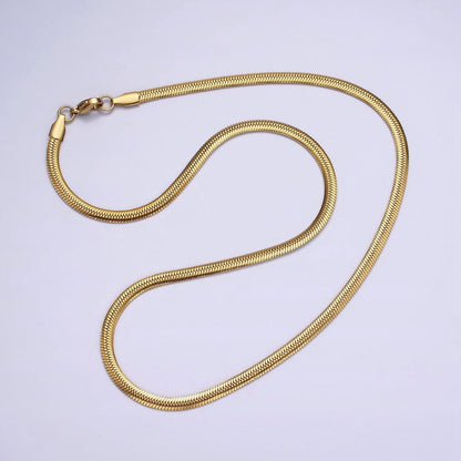 Stainless Steel 3.5mm Herringbone 18 Inch Layering Chain Necklace | WA-2021 Clearance Pricing