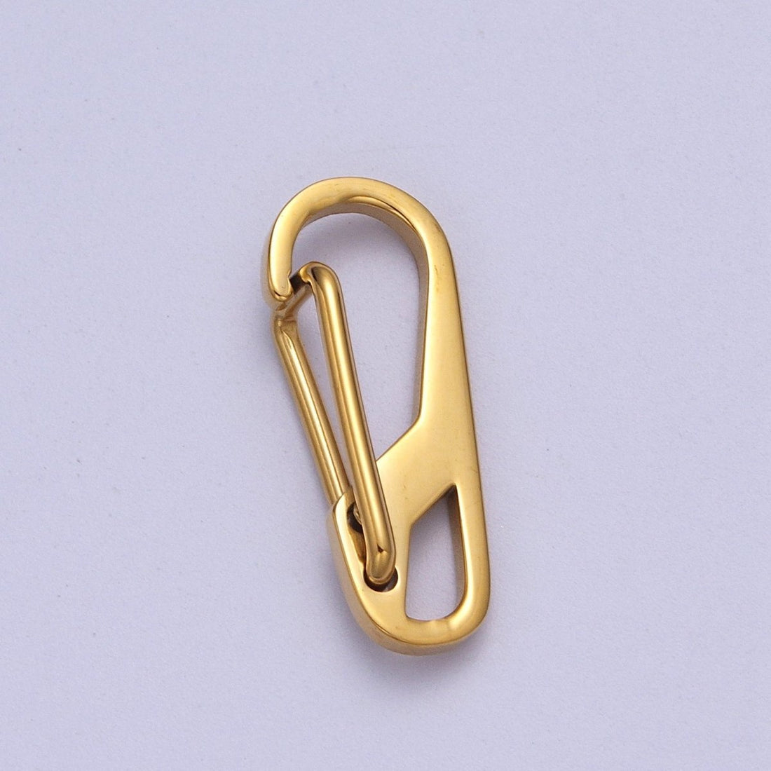 Stainless Steel 36.6mm, 22.3mm Carabiner Clip Snap Hook Jewelry Supply in Gold &amp; Silver | Z-001 - Z-004