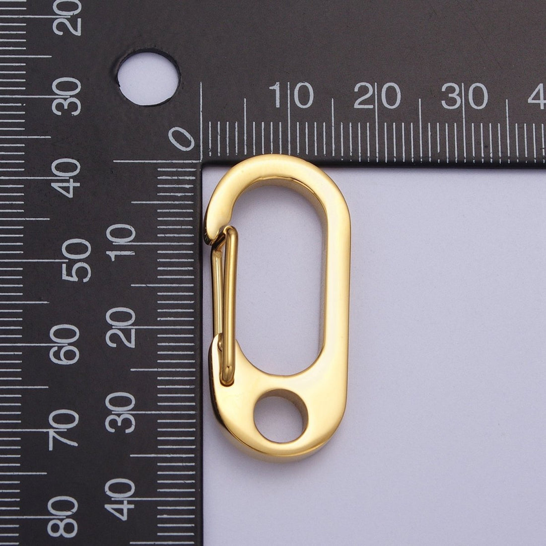Stainless Steel 36mm, 42mm, 48mm, 53mm Oval Carabiner Clip Jewelry Supply in Gold &amp; Silver | Z-005 ~ Z-012