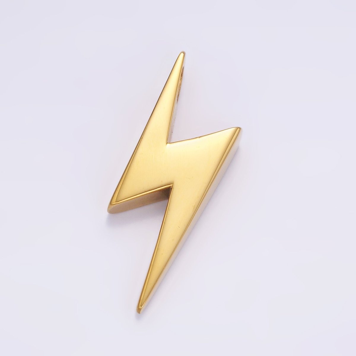 Stainless Steel 38mm Thunder Lightning Bolt Pendant in Gold &amp; Silver  P-612