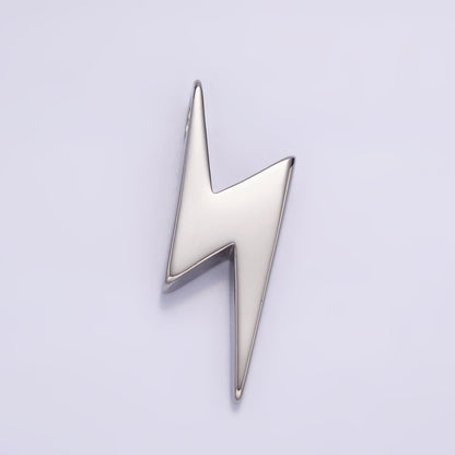Stainless Steel 38mm Thunder Lightning Bolt Pendant in Gold &amp; Silver  P-612