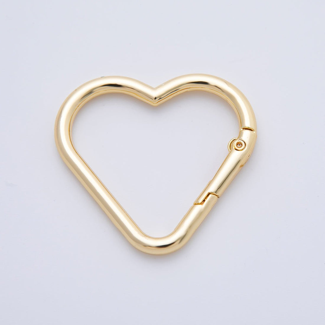 Stainless Steel 39.5mm Heart-Shaped Push Gate Clasp Closure Finding | Z1415