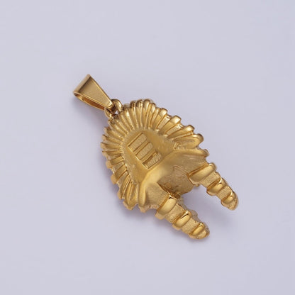 Stainless Steel 40mm Ancient Egyptian Mummy King Pharaoh Pendant in Gold &amp; Silver J-507 J-508
