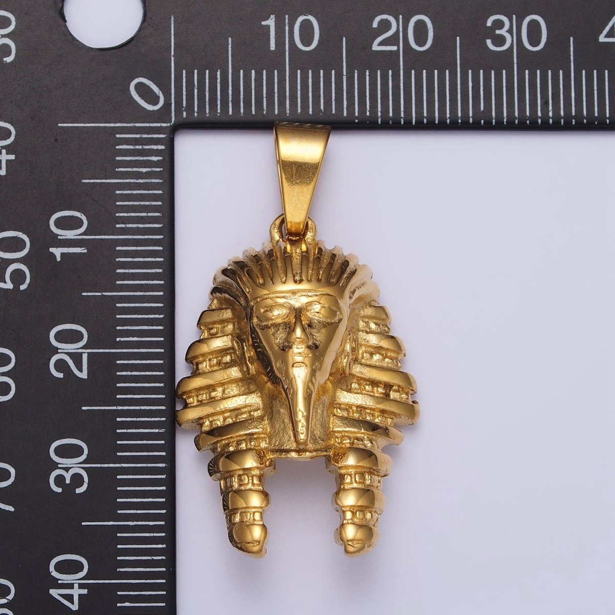 Stainless Steel 40mm Ancient Egyptian Mummy King Pharaoh Pendant in Gold &amp; Silver J-507 J-508