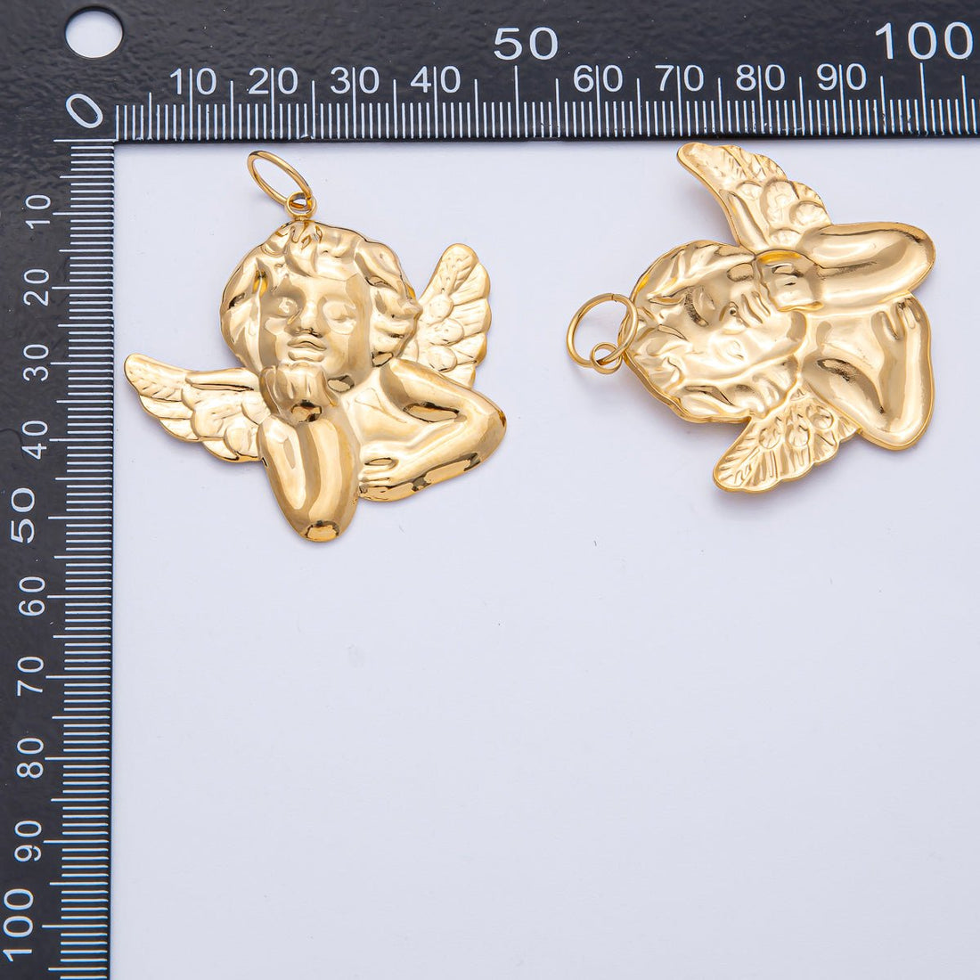 Stainless Steel 41.5mm Cherub Baby Angel Statement Charm | J906