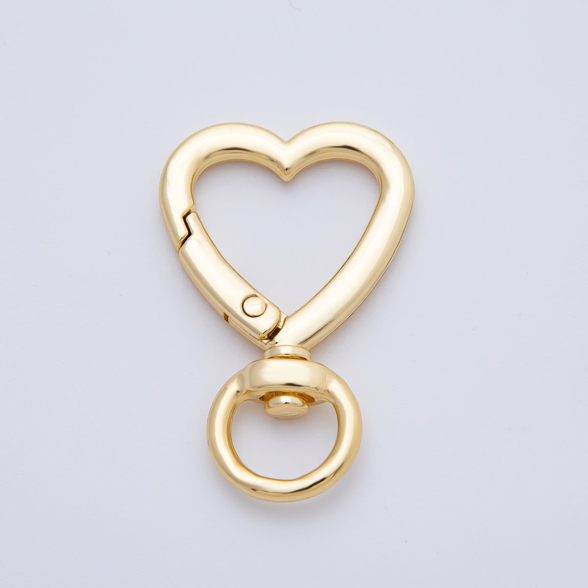 Stainless Steel 41mm Heart-Shaped Push Gate Clasp Open Loop Closure Finding | Z1414