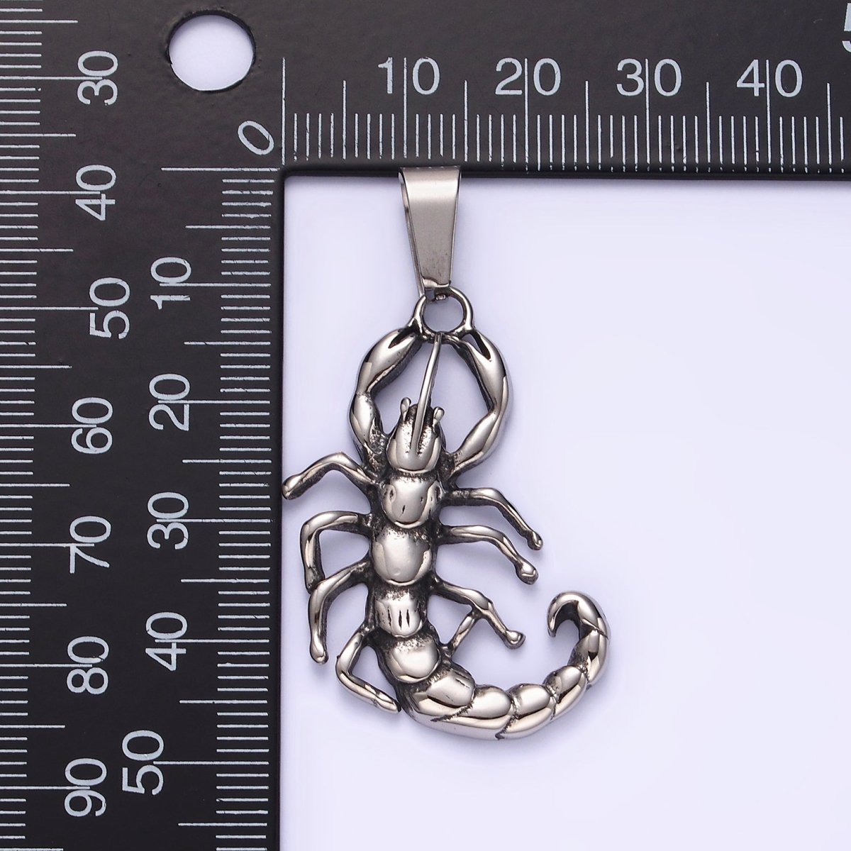 Stainless Steel 43mm Scorpion Animal Pendant | P-749