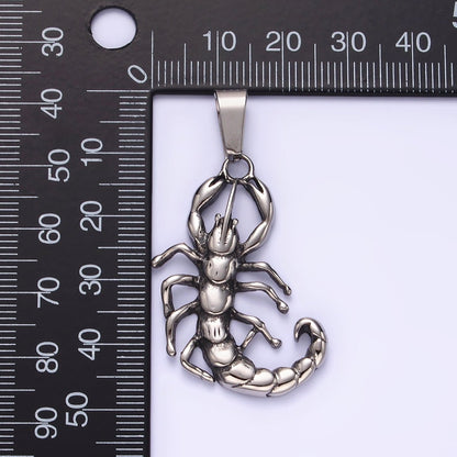 Stainless Steel 43mm Scorpion Animal Pendant | P-749