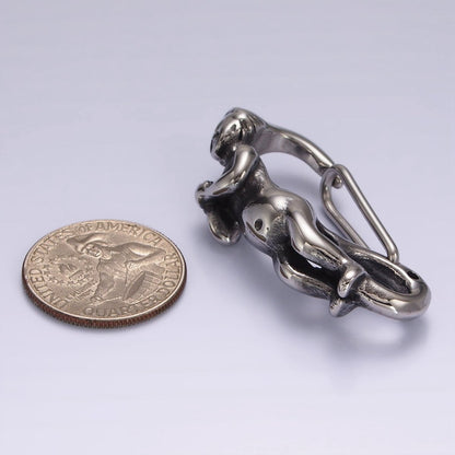 Stainless Steel 45mm Baby Angel Carabiner Snap Hook Findings for Keychain Supply Component | Z666