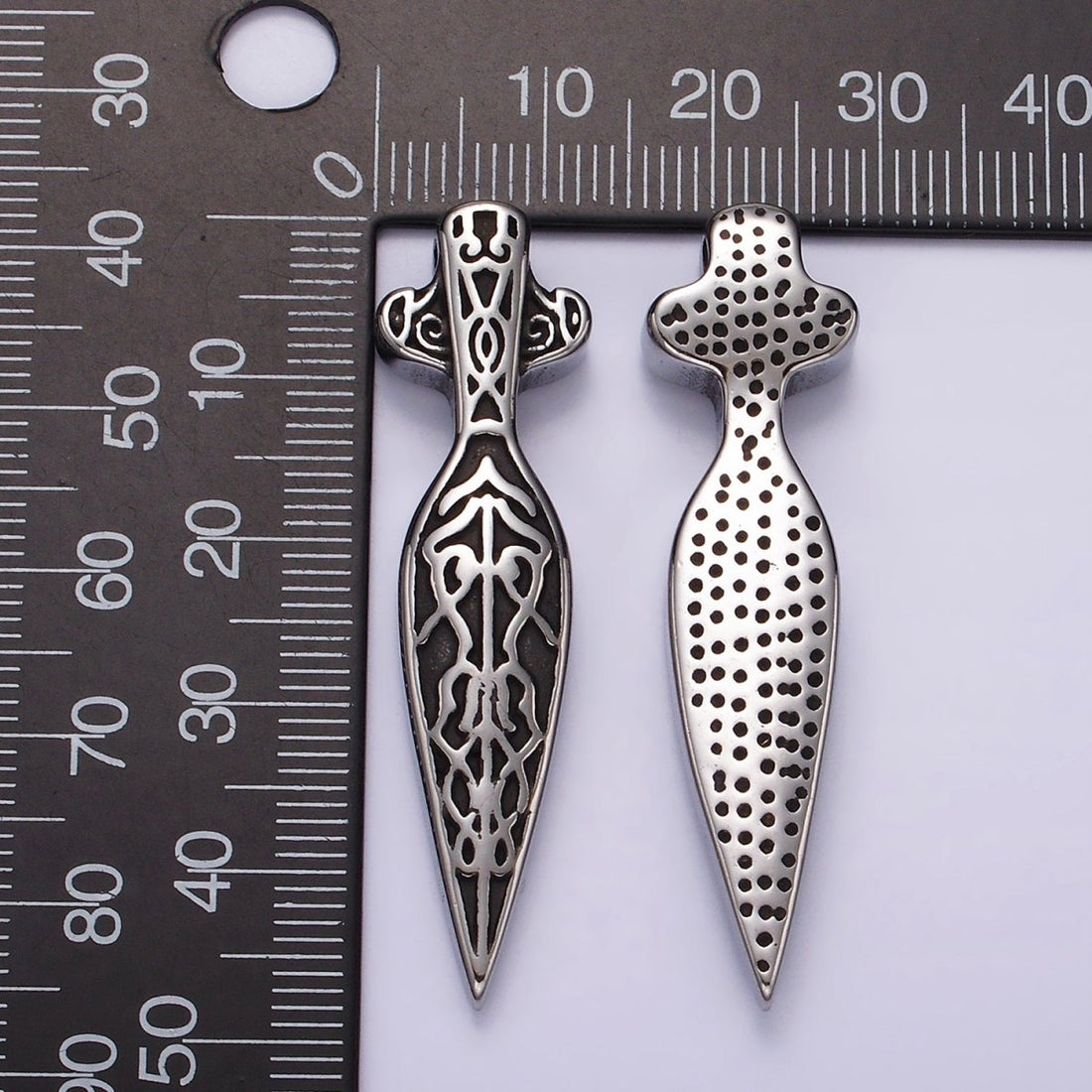 Stainless Steel 47mm Artisan Sword Dagger Knife Weapon Pendant | P1362