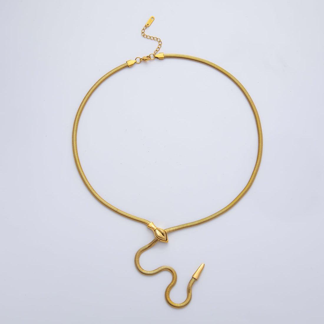 Stainless Steel 4mm Herringbone Snake Lariat Adjustable Chain 25 Inch Necklace in Gold &amp; Silver | WA-1402 WA-1403