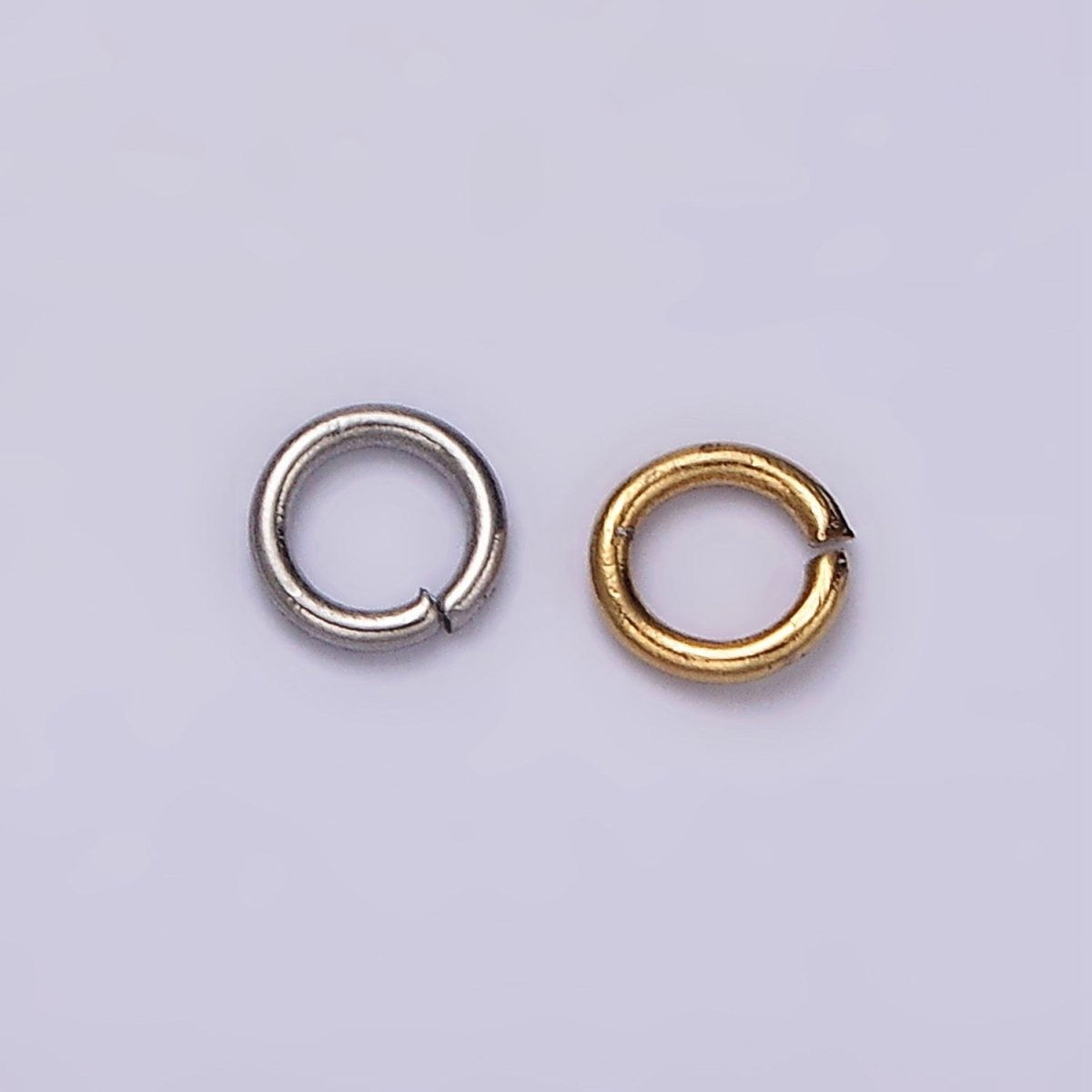 Stainless Steel 4mm x 1mm Jump Ring Pack Jewelry Making Findings Supply in Gold &amp; Silver | Z585 Z586