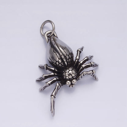 Stainless Steel 50mm Tarantula Spider Crawl Charm Halloween Jewelry P-616