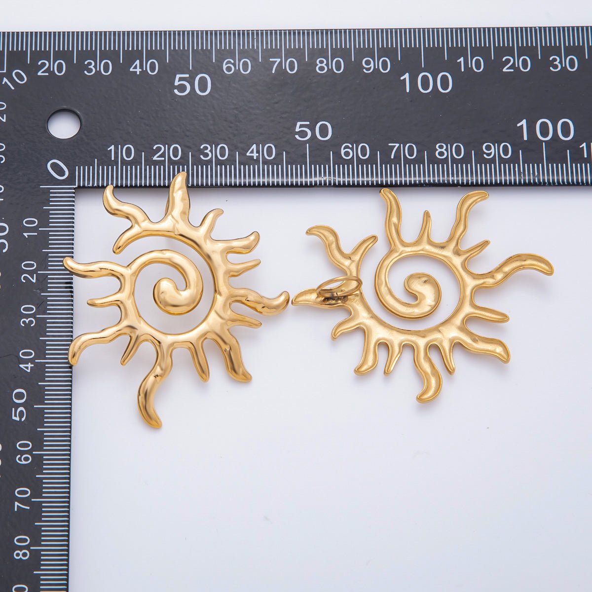 Stainless Steel 54mm Boho Celestial Tribal Sun Charm | AH-929
