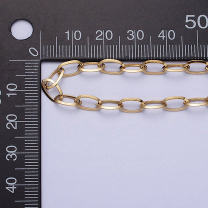 Stainless Steel 5mm Cable Tarnish-Free Unfinished by Chain in Gold &amp; Silver | ROLL-1356 ROLL-1357 Clearance Pricing