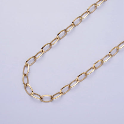 Stainless Steel 5mm Cable Tarnish-Free Unfinished by Chain in Gold &amp; Silver | ROLL-1356 ROLL-1357 Clearance Pricing