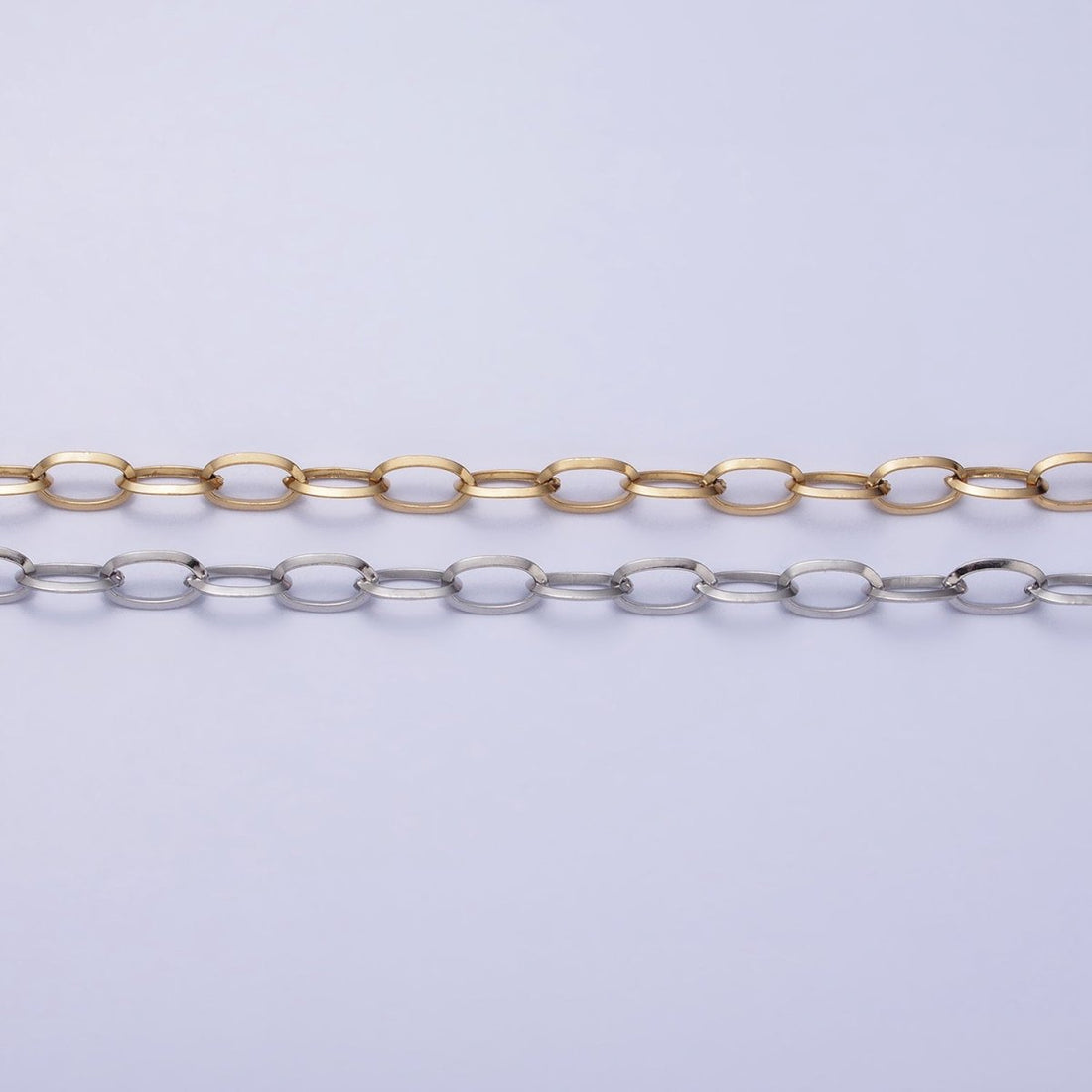 Stainless Steel 5mm Cable Tarnish-Free Unfinished by Chain in Gold &amp; Silver | ROLL-1356 ROLL-1357 Clearance Pricing