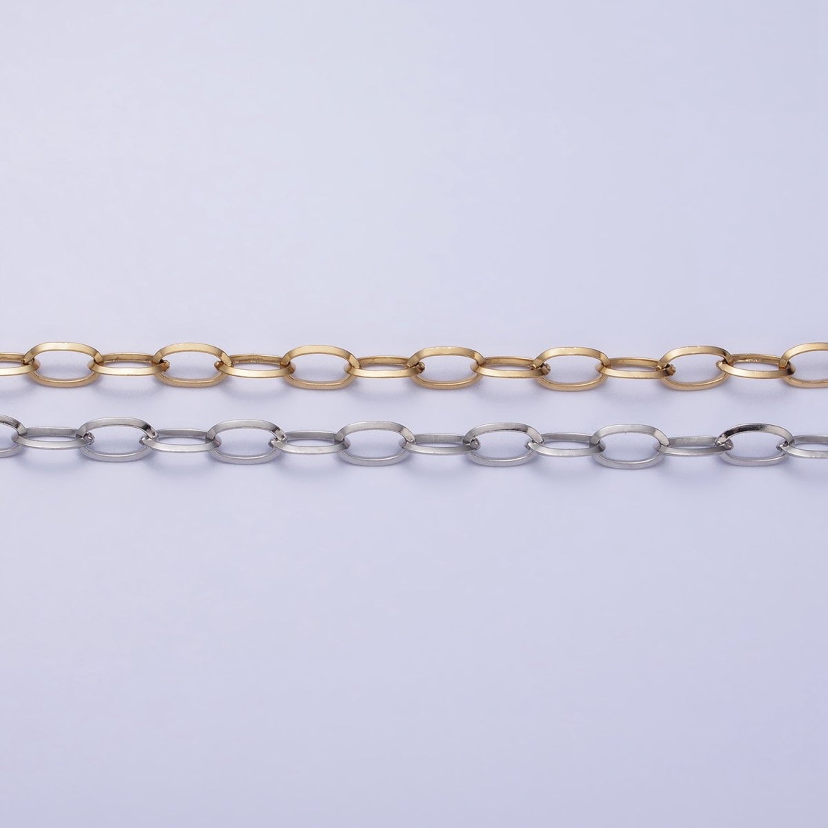 Stainless Steel 5mm Cable Tarnish-Free Unfinished by Chain in Gold &amp; Silver | ROLL-1356 ROLL-1357 Clearance Pricing