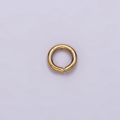 Stainless Steel 5mm x 1mm Jump Ring Pack Jewelry Making Findings Supply in Gold &amp; Silver | Z587 Z588