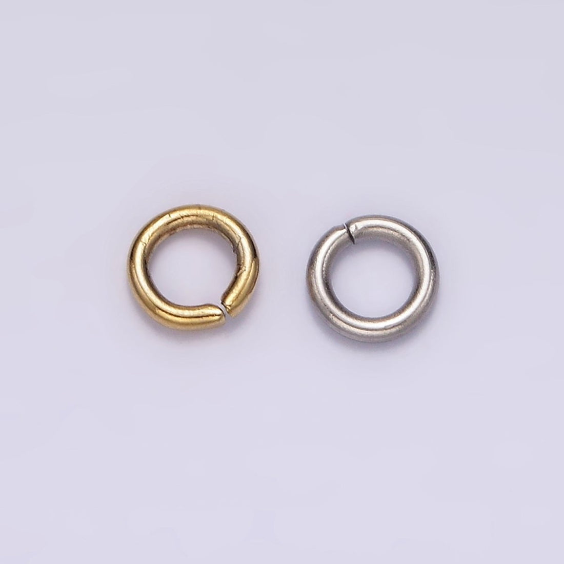 Stainless Steel 5mm x 1mm Jump Ring Pack Jewelry Making Findings Supply in Gold &amp; Silver | Z587 Z588