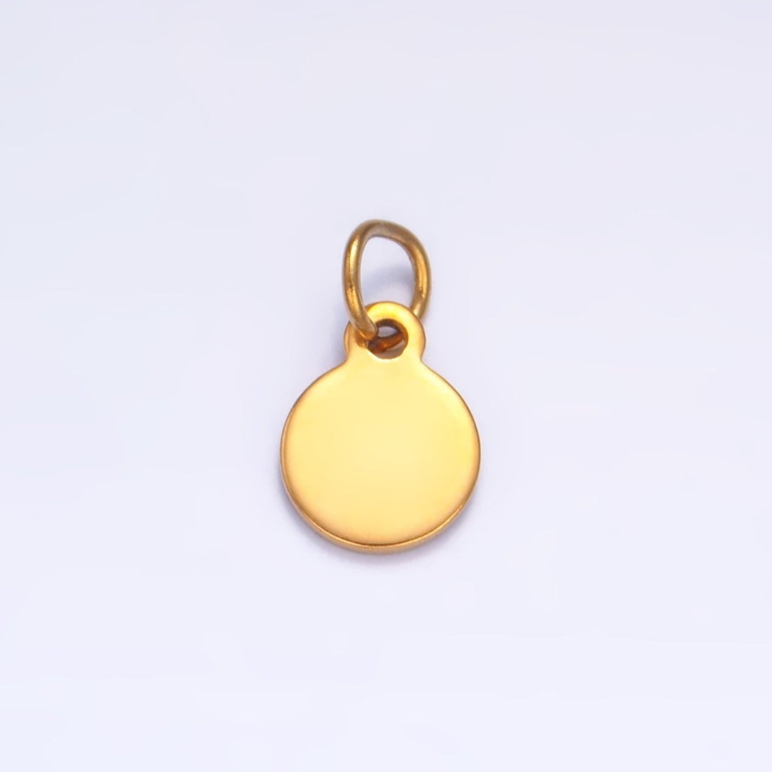 Stainless Steel 6mm Round Minimalist Logo Mini Charm Set by 10 Pieces | P659