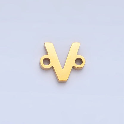 Stainless Steel 8mm A-Z Alphabet Letter Initial Minimalist Connector | A1604 - A1616