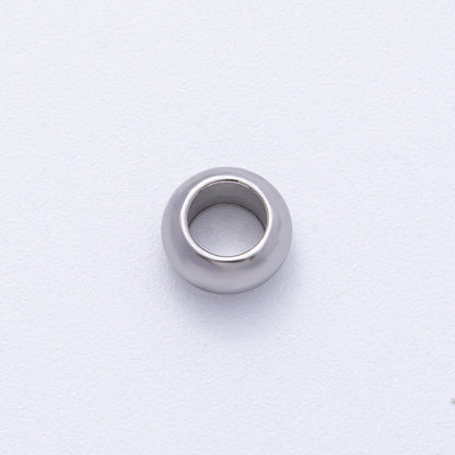 Stainless Steel 8mm Minimalist Rondelle Bead Set by 10 Pieces | Beads-00139