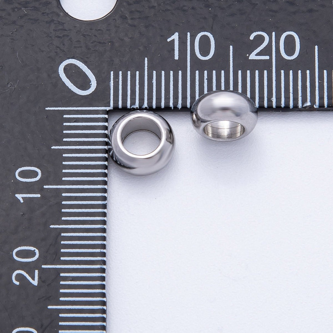 Stainless Steel 8mm Minimalist Rondelle Bead Set by 10 Pieces | Beads-00139