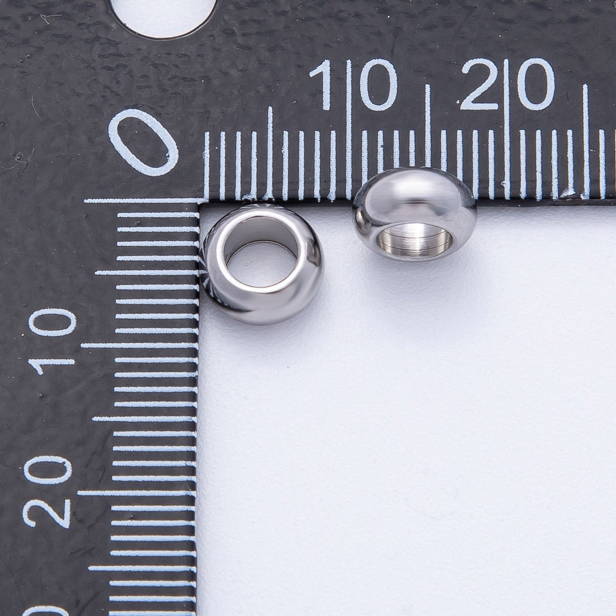 Stainless Steel 8mm Minimalist Rondelle Bead Set by 10 Pieces | Beads-00139
